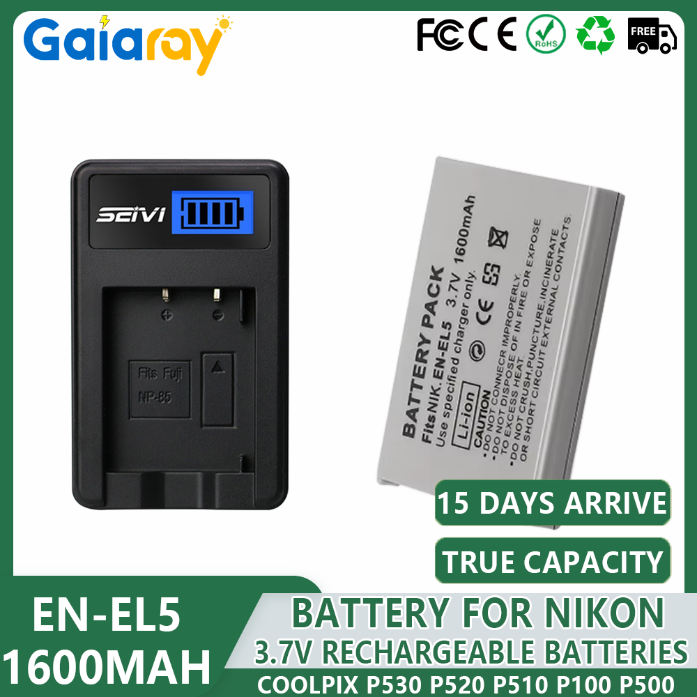 Nikon Camera D3500 - 1-4 adet EN-EL5 ENEL5 Pil +