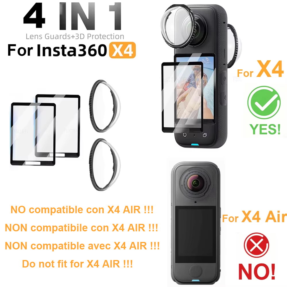 Insta360 Camera X4 - Insta360 X4 Lens Koruma Kapağı Ekran