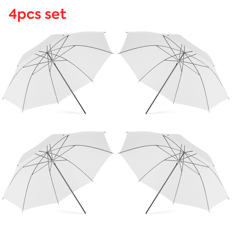 Photography Umbrella Lights - 76 * 80cm X4 Şeffaf Beyaz