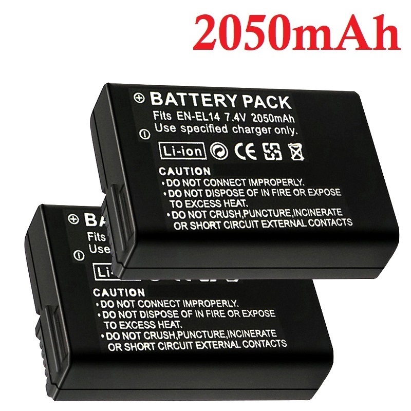 Nikon Camera D3500 - 2050 mah EN-EL14a EL14 KAMERA PIL