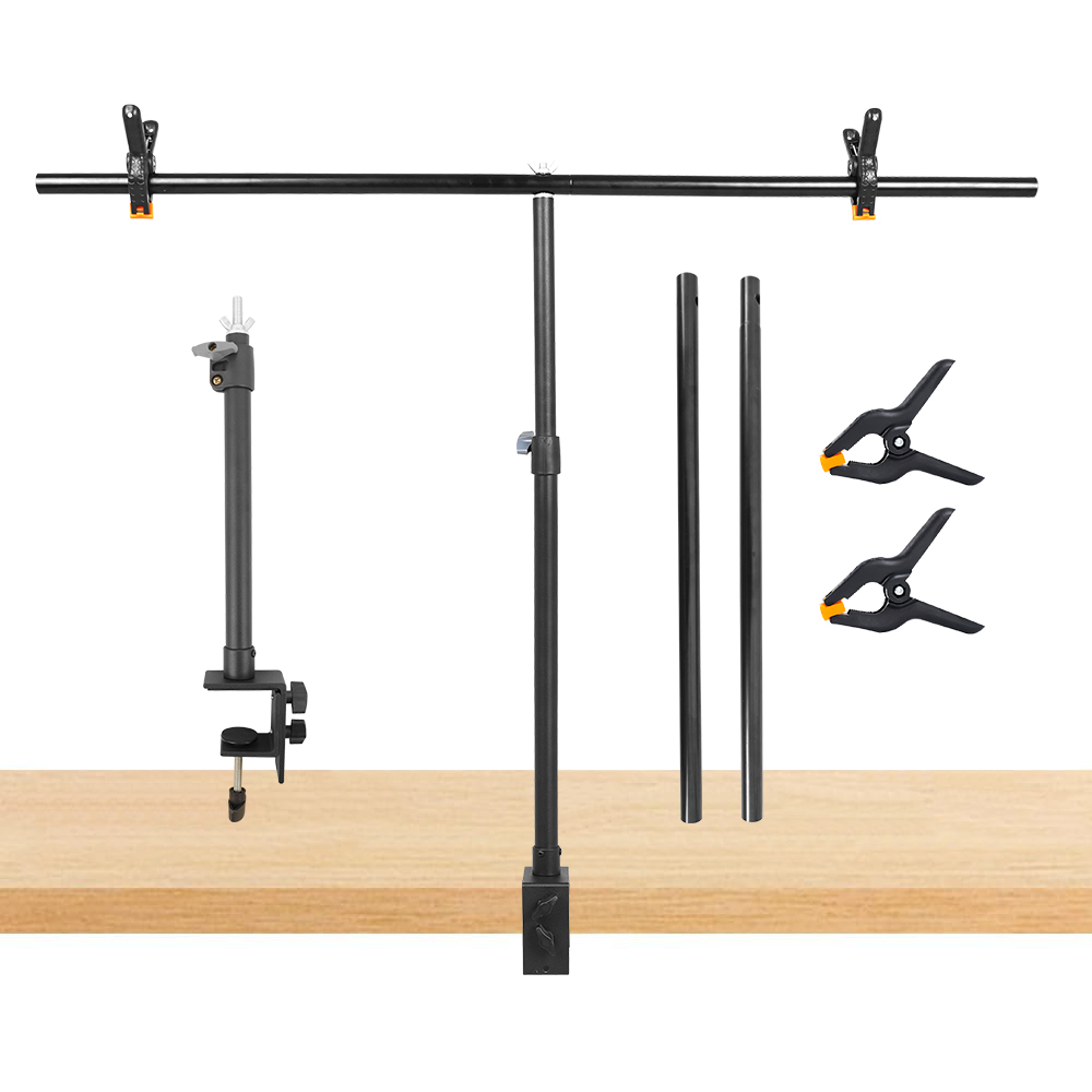 Backdrop Stand Kit - Ayarlanabilir küçük masa t-şekilli Tripod standı
