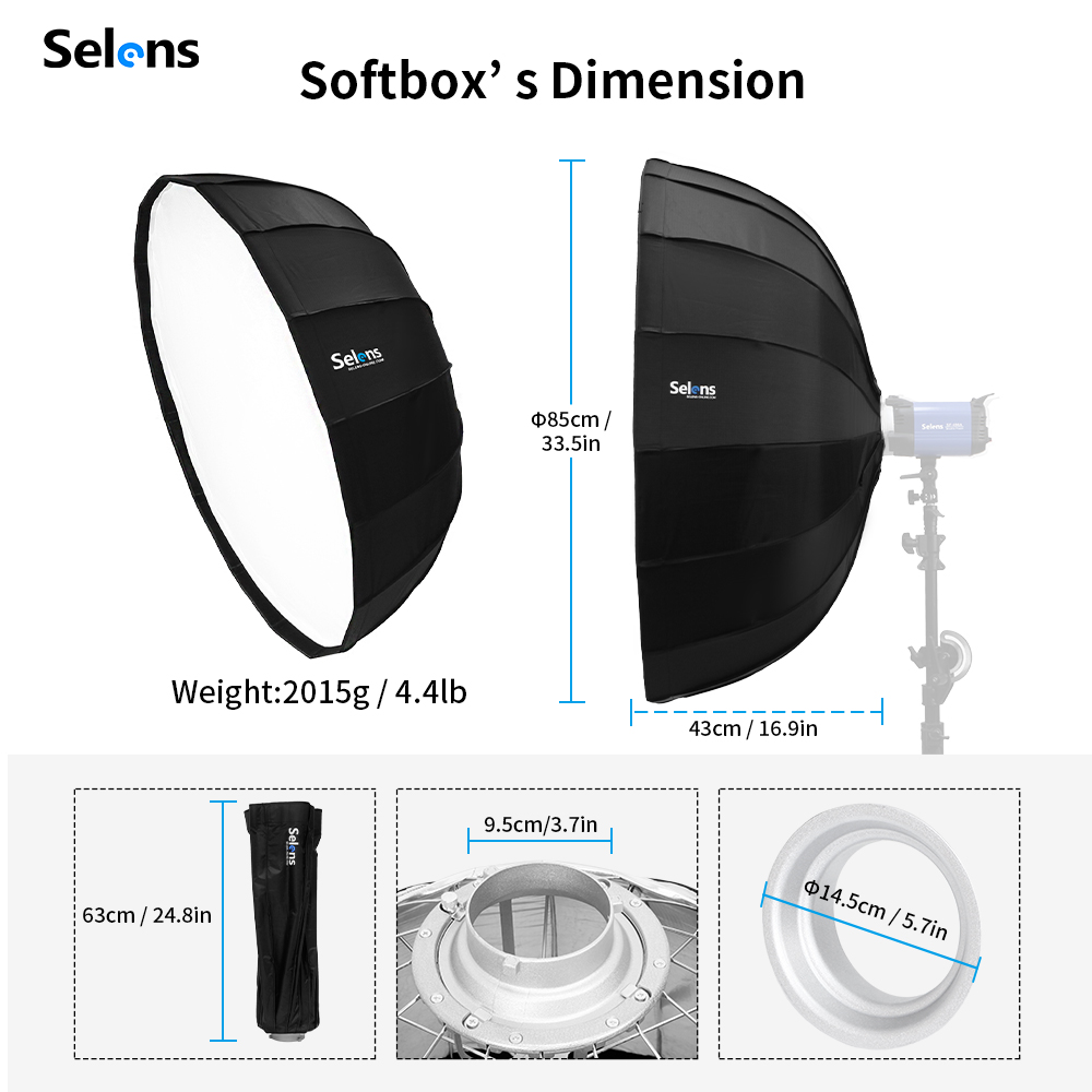 Selens 85cm şemsiye Radar Soft - Photography Umbrella Lights incelemesi ve fiyatı