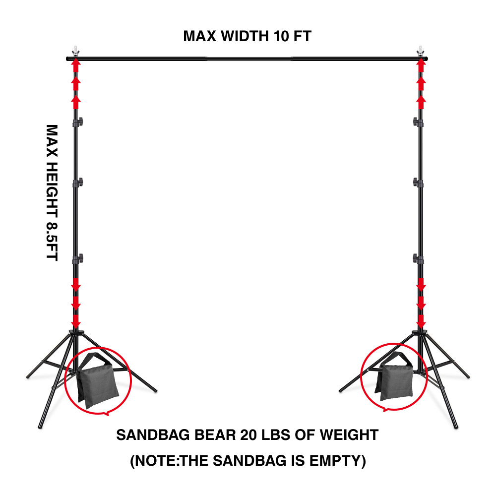 Zemin standı Video fotoğraf Vi - Backdrop Stand Kit incelemesi ve fiyatı