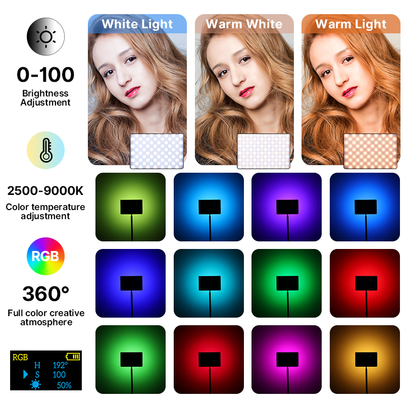 Ulanzi LT003 15W RGB Video işı - Photography Umbrella Lights incelemesi ve fiyatı