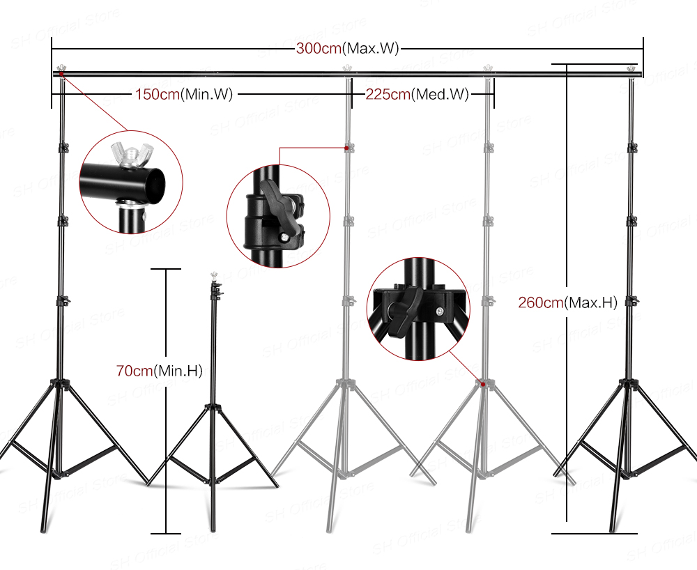 Fotoğrafçılık Fotoğraf Stüdyos - Backdrop Stand Kit incelemesi ve fiyatı